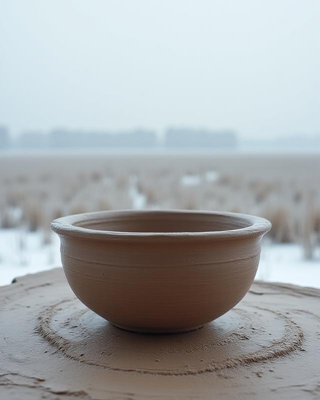 Ubehandlet ler og nordisk vinterlandskab